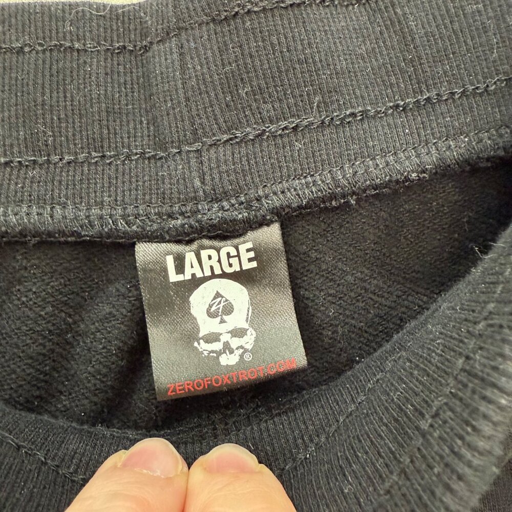 Zero Foxtrot Black Pull On Drawstring Waist Sweat… - image 2